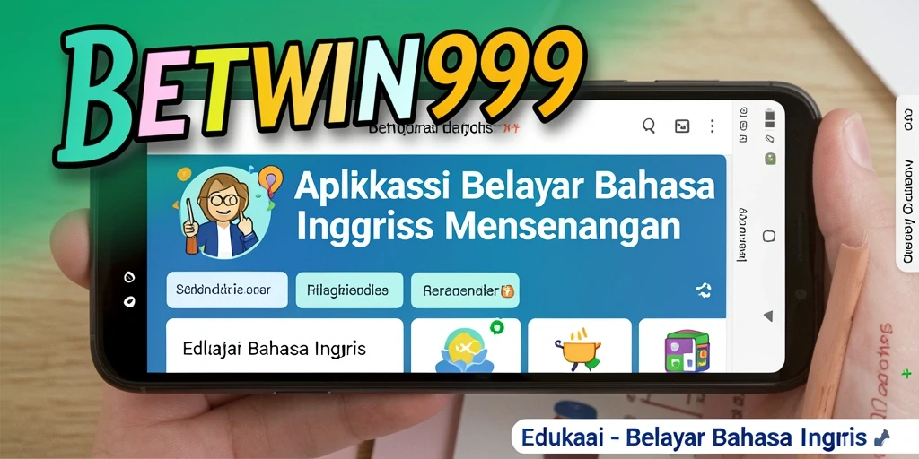 Antarmuka utama aplikasi BETWIN999 untuk belajar Bahasa Inggris