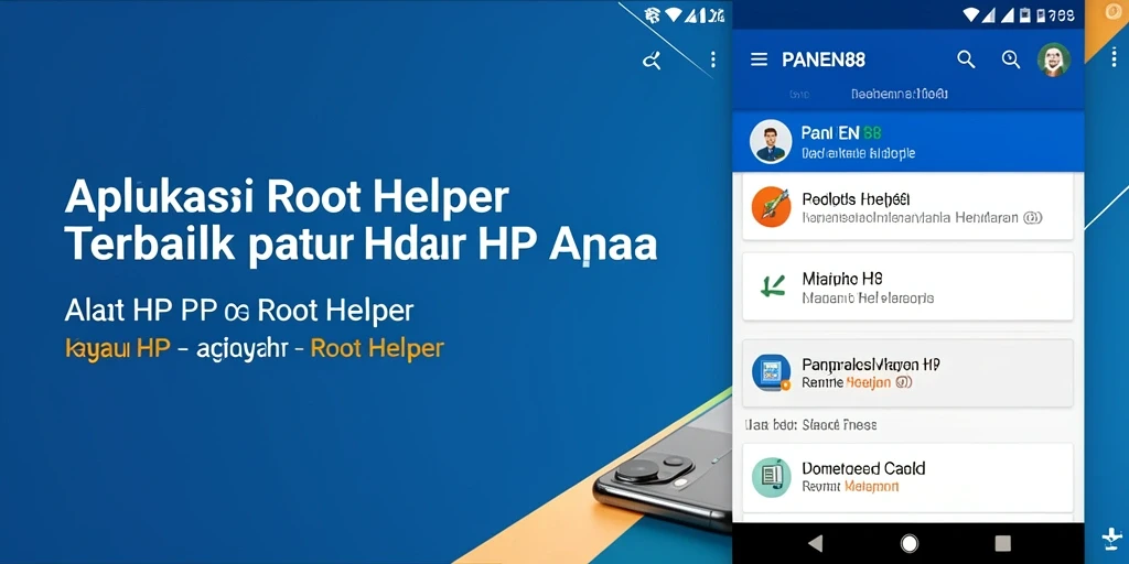 Antarmuka aplikasi <strong>PANEN88</strong> yang intuitif untuk proses Root Helper.