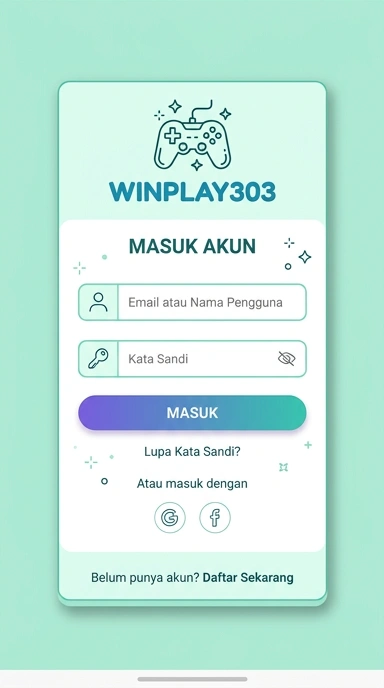 Tampilan halaman login winplay303